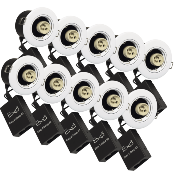 Easy 2-Setup 63 GU10 S-M-WH Ø88 (10 stk. pakning)